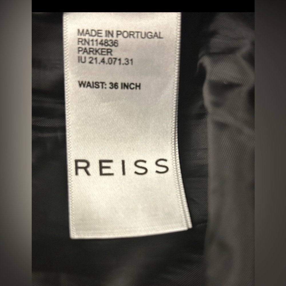 Reiss London Mens Parker Trousers Pants Waist 36"